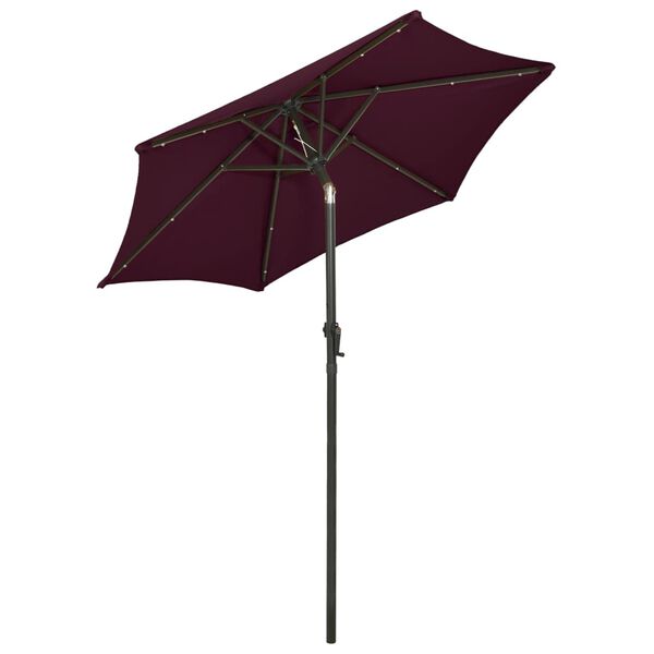 vidaXL Garden Parasol Bordeaux red and dark grey