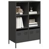 vidaXL Highboard Black Cold-rolled steel Medium Highboard Rectangular