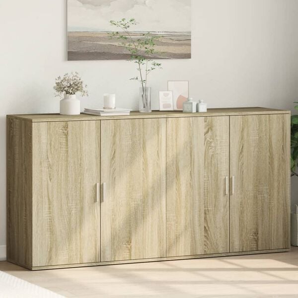 vidaXL Sideboard Sonoma oak Engineered wood 31.1 x 15.0 x 31.5 in