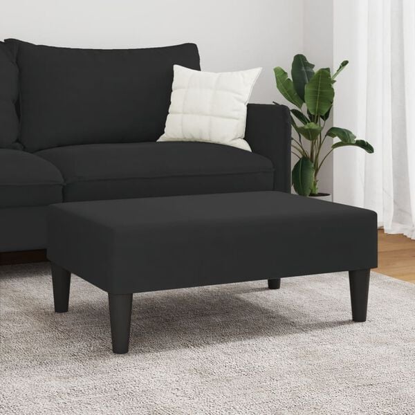 vidaXL Footstool Black Velvet (100% polyester), plywood Compact Durable