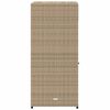 vidaXL Garden Storage Cabinet Beige PE Rattan Large