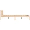 vidaXL Bed Frame Natural 59.84 x 79.92 in Solid Pine Wood