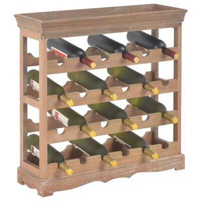 vidaXL Wine Cabinet Brown 27.6"x8.9"x27.8" MDF