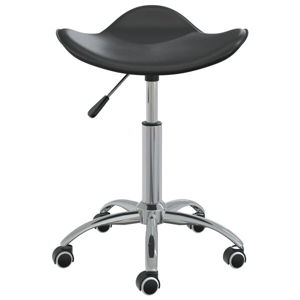 vidaXL Office Chair Black Faux leather, Chrome steel Adjustable