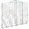 vidaXL Arched Gabion Baskets 5 pcs 118.1x11.8x220/240" Galvanised Iron