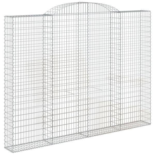 vidaXL Arched Gabion Baskets 5 pcs 118.1x11.8x220/240" Galvanised Iron