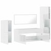vidaXL Bathroom Furniture Set High gloss white Engineered wood