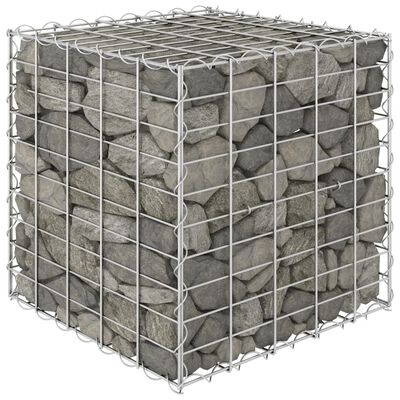 vidaXL Cube Gabion Raised Bed Steel Wire 19.7"x19.7"x19.7"