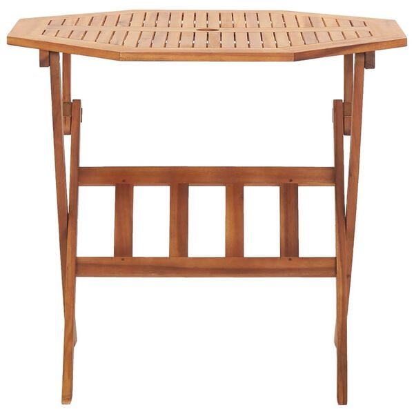 vidaXL Garden Table Natural Wood Solid Acacia Wood Medium Foldable