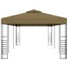 vidaXL Gazebo Taupe Steel frame, Polyester fabric with PA coating Large