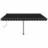 vidaXL Retractable Awning Gray Powder-coated aluminum 177.2 x 118.1 in