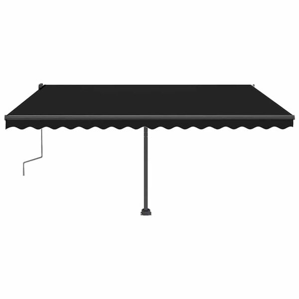 vidaXL Retractable Awning Gray Powder-coated aluminum 177.2 x 118.1 in