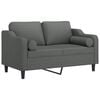vidaXL 2-seater Sofa Dark Grey Fabric (100% polyester), metal, textilene
