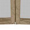 vidaXL Hexagonal Pop-Up Marquee with Sidewalls 11.8x10.2' Taupe 2.41 oz/ft²