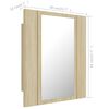 vidaXL Led Mirror Cabinet Sonoma oak Engineered wood, acrylic Medium