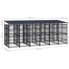 vidaXL Dog Kennel Black Powder-coated Steel Large Durable Dog Kennel