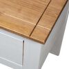 vidaXL Bedside Cabinet White, Natural Solid Pine Wood 18.1x15.7x22.4 in