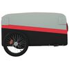 vidaXL Bike Trailer Black and Red 99.2 lb Iron