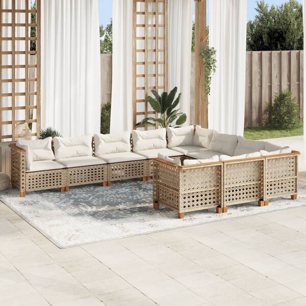 vidaXL Garden Sofa Set Beige