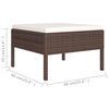 vidaXL Garden Lounge Set Brown Poly Rattan Standard Modular
