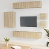 vidaXL TV Cabinet Set 8 Pieces Sonoma Oak Engineered Wood TV Cabinet Set