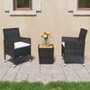 vidaXL Bistro Set Black and cream white