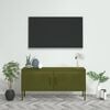 vidaXL TV Cabinet Olive Green Steel 41.3 in x 13.8 in x 19.7 in