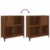 vidaXL Record Cabinet Brown Oak Engineered Wood Medium Record Cabinet