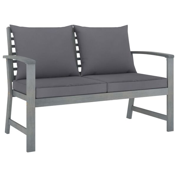 vidaXL Garden Lounge Set Gray Solid Acacia Wood Medium Modular