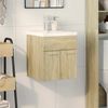 vidaXL Bathroom Furniture Set Sonoma Oak Engineered wood Medium