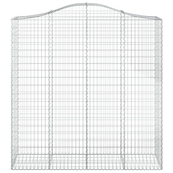 vidaXL Arched Gabion Baskets 8 pcs 78.7x19.7x200/220" Galvanised Iron