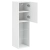 vidaXL TV Cabinet Set of 2 White Engineered Wood, Glass Medium