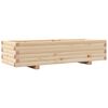 vidaXL Garden Planter Natural wood Solid pinewood 43.3 x 15.7 x 10.4 in