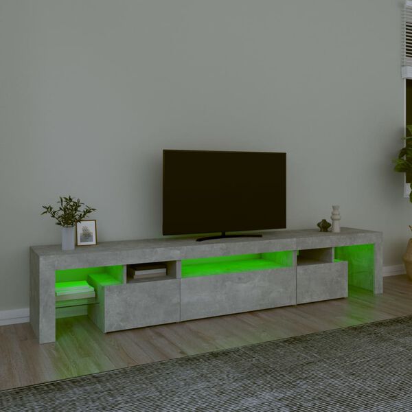 vidaXL TV Cabinet Concrete Grey Engineered Wood Large TV Cabinet