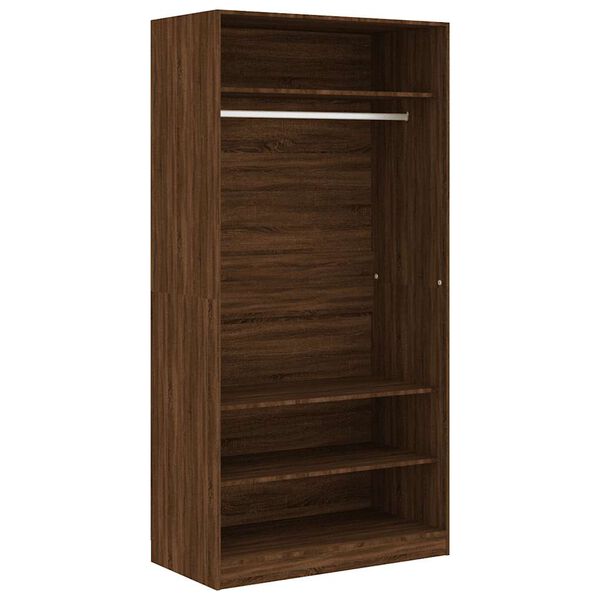 vidaXL Wardrobe Brown Oak Engineered Wood Standard Wardrobe