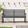 vidaXL Garden Bench Grey Solid Pine Wood Standard Durable Garden Bench