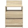 vidaXL Bedside Cabinet Sonoma oak Engineered wood 15.7x13.0x23.6 in