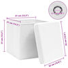 vidaXL Storage Box Set of 10 White Non-woven fabric (100% polyester)