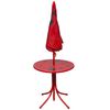 vidaXL Patio Furniture Red Steel Compact Foldable Kids'Garden Set