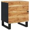vidaXL Bedside Cabinet Acacia wood grain, Black