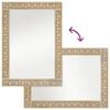 vidaXL Bathroom Mirror Natural Bleach Solid mango wood and glass