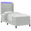 vidaXL Box Spring Bed Light Grey 39.37 x 78.74 in Velvet