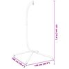vidaXL Hanging Egg Chair Stand Anthracite Steel Standard Portable