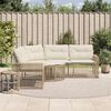 vidaXL Patio Sofa Beige, Cream White