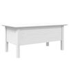 vidaXL Coffee Table White Solid Pine Wood, Engineered Wood, Metal