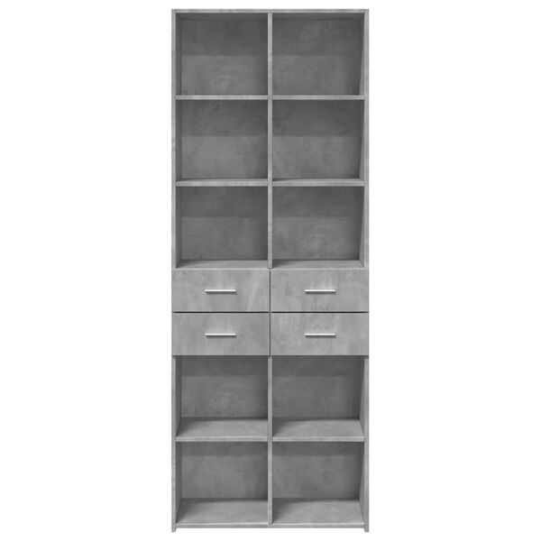 vidaXL Highboard Concrete grey Engineered wood Highboard Rectangular