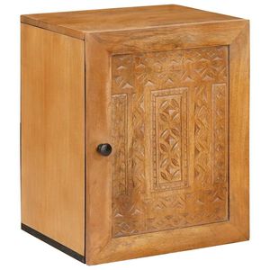 vidaXL Bathroom Cabinet with Door Light Brown 14.96 x 12.99 x 18.90 in