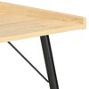 vidaXL Desk Black and Oak Engineered Wood and Powder-Coated Steel Compact