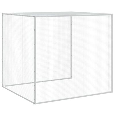 vidaXL Chicken Cage with Roof Anthracite 158.7"x38.6"x35.4" Galvanized Steel