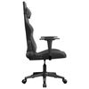vidaXL Gaming Chair Black and Grey Faux Leather One Size Swivel